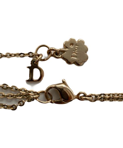 Christian Dior（クリスチャン ディオール）Christian Dior (クリスチャン ディオール) ハート2連ネックレス ゴールドの古着・服飾アイテム