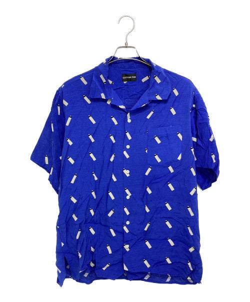 COTTON PAN（コットンパン）COTTON PAN (コットンパン) レーヨンオープンカラーシャツ ブルー サイズ:３の古着・服飾アイテム