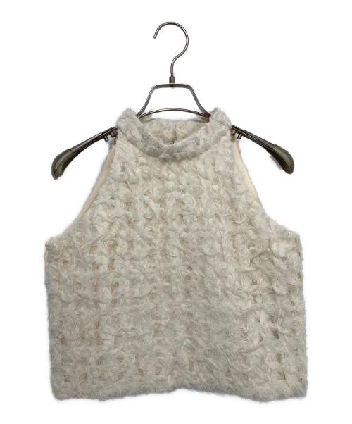 anuans（アニュアンス）anuans (アニュアンス) エンブロイダリーアメスリブラウス ホワイト サイズ:Fの古着・服飾アイテム