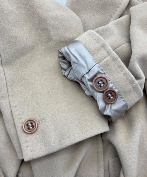 MaxMara（マックスマーラ）MaxMara (マックスマーラ) ウール混アンゴラコート ベージュ サイズ:J42の古着・服飾アイテム