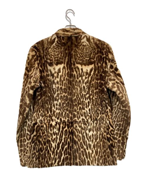 GUCCI（グッチ）GUCCI (グッチ) レオパード柄 ワラビーファージャケット ベージュ サイズ:50の古着・服飾アイテム