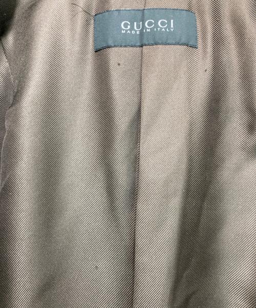 GUCCI（グッチ）GUCCI (グッチ) レオパード柄 ワラビーファージャケット ベージュ サイズ:50の古着・服飾アイテム