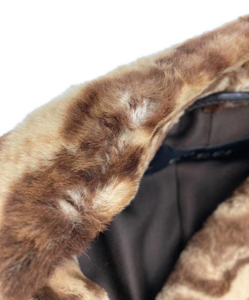 GUCCI（グッチ）GUCCI (グッチ) レオパード柄 ワラビーファージャケット ベージュ サイズ:50の古着・服飾アイテム