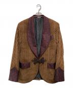 DOLCE & GABBANAドルチェ＆ガッバーナ）の古着「ショールカラーコーデュロイジャケット」｜ブラウン