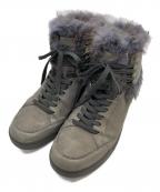 DOLCE & GABBANAドルチェ＆ガッバーナ）の古着「ファー ハイカットスニーカー」｜グレー