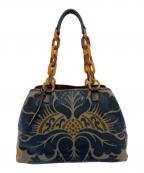 MIU MIUミュウミュウ）の古着「ベロアプリントバッグ」｜マルチカラー