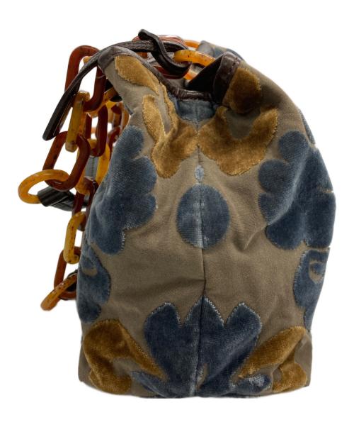 MIU MIU（ミュウミュウ）MIU MIU (ミュウミュウ) ベロアプリントバッグ マルチカラーの古着・服飾アイテム