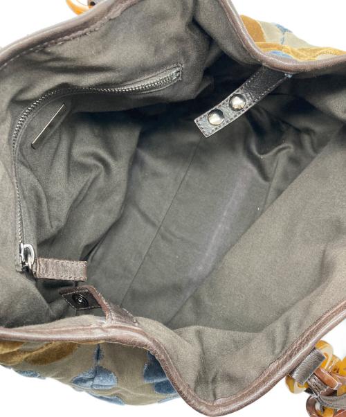 MIU MIU（ミュウミュウ）MIU MIU (ミュウミュウ) ベロアプリントバッグ マルチカラーの古着・服飾アイテム