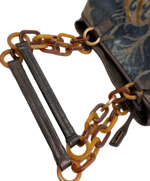 MIU MIU（ミュウミュウ）MIU MIU (ミュウミュウ) ベロアプリントバッグ マルチカラーの古着・服飾アイテム