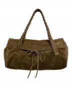 MIU MIUミュウミュウ）の古着「[OLD]  アーカイブ スウェードバッグ」｜ベージュ