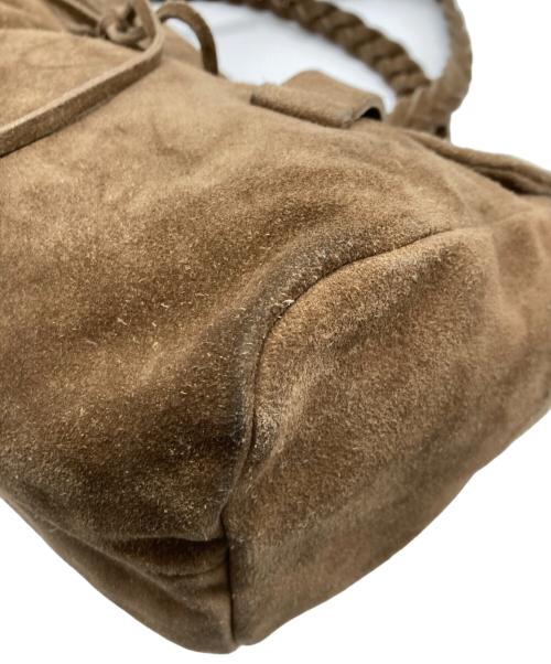 MIU MIU（ミュウミュウ）MIU MIU (ミュウミュウ) [OLD]  アーカイブ スウェードバッグ ベージュの古着・服飾アイテム
