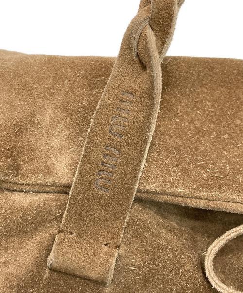 MIU MIU（ミュウミュウ）MIU MIU (ミュウミュウ) [OLD]  アーカイブ スウェードバッグ ベージュの古着・服飾アイテム