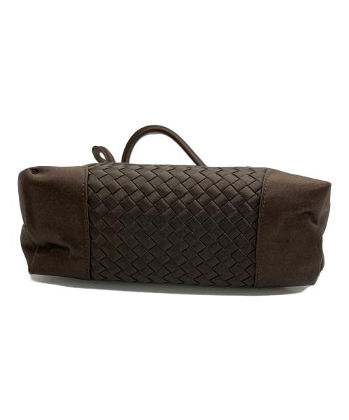 BOTTEGA VENETA（ボッテガベネタ）BOTTEGA VENETA (ボッテガベネタ) サテンイントレチャートミニハンドバッグ ベージュの古着・服飾アイテム