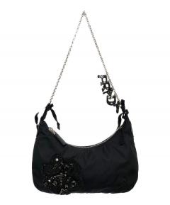 中古・古着通販】PRADA (プラダ) ベロアバッグ ブラック｜ブランド