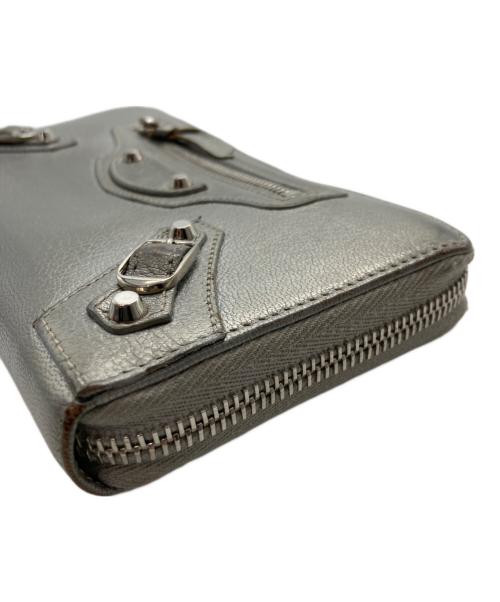 BALENCIAGA（バレンシアガ）BALENCIAGA (バレンシアガ) クラシックコンチネンタルラウンドファスナー/長財布 シルバーの古着・服飾アイテム
