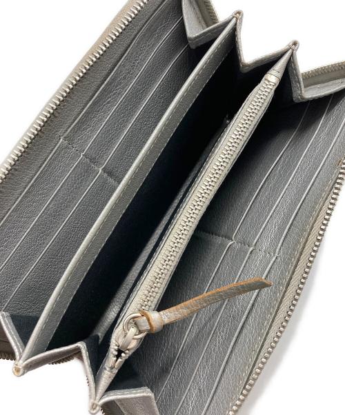 BALENCIAGA（バレンシアガ）BALENCIAGA (バレンシアガ) クラシックコンチネンタルラウンドファスナー/長財布 シルバーの古着・服飾アイテム