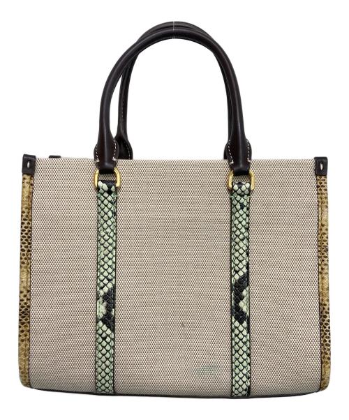 TORY BURCH（トリーバーチ）TORY BURCH (トリーバーチ) Blake Canvas Embossed Small ベージュの古着・服飾アイテム