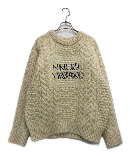 N.HOOLYWOOD（エヌ ハリウッド）N.HOOLYWOOD (エヌ ハリウッド) クルーネックニット ベージュ サイズ:36の古着・服飾アイテム