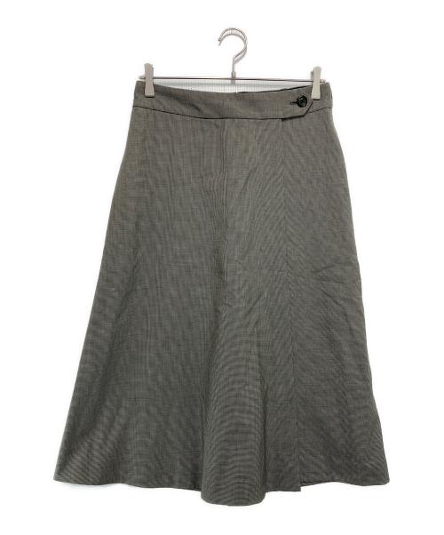 MARGARET HOWELL（マーガレットハウエル）MARGARET HOWELL (マーガレットハウエル) FINE WOOL POPLIN ラップクロップド パンツ グレー サイズ:Ⅲの古着・服飾アイテム