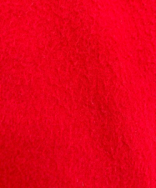 HERMES（エルメス）HERMES (エルメス) ロゴ刺繍大判カシミヤストール レッドの古着・服飾アイテム