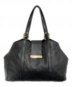 GUCCIグッチ）の古着「グッチシマレザー トートバッグ」｜ブラック