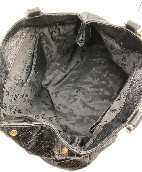 GUCCI（グッチ）GUCCI (グッチ) グッチシマレザー トートバッグ ブラックの古着・服飾アイテム