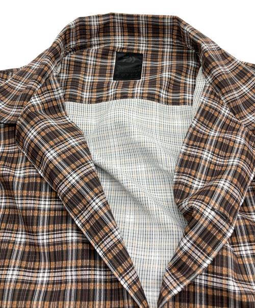 DAIWA PIER39（ダイワ ピア39）DAIWA PIER39 (ダイワ ピア39) Tech Regular Collar Shirts S/S ブラウン×ベージュ サイズ:XLの古着・服飾アイテム