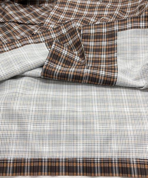 DAIWA PIER39（ダイワ ピア39）DAIWA PIER39 (ダイワ ピア39) Tech Regular Collar Shirts S/S ブラウン×ベージュ サイズ:XLの古着・服飾アイテム