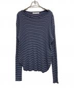 Hello, Bonjour!ハローボンジュール）の古着「BORDER RIB LONGSLEEVE T-SHIRT」｜ネイビー