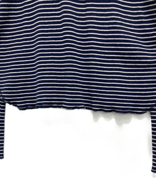 Hello, Bonjour!（ハローボンジュール）Hello, Bonjour! (ハローボンジュール) BORDER RIB LONGSLEEVE T-SHIRT ネイビー サイズ:-の古着・服飾アイテム