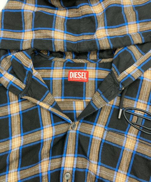 DIESEL（ディーゼル）DIESEL (ディーゼル) S-DEWNY-HOOD-AJFI ブラック×ブラウン サイズ:44の古着・服飾アイテム