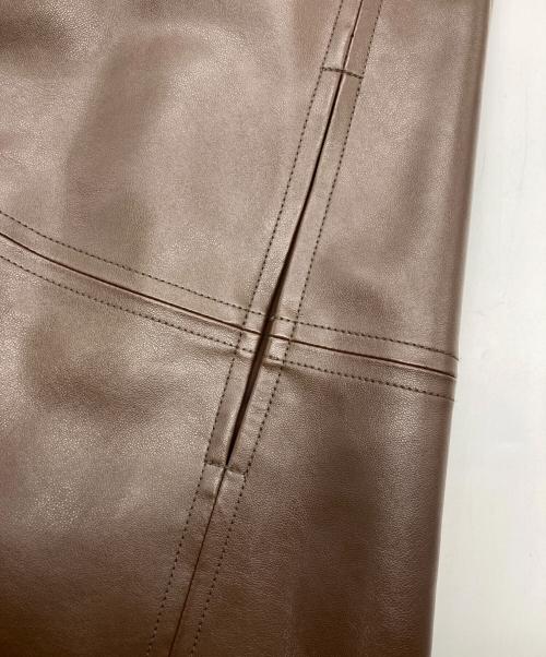 CLANE（クラネ）CLANE (クラネ) W FACE VEGAN LEATHER FLARE TOPS ブラウン サイズ:Ｆの古着・服飾アイテム