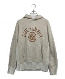 Americana（アメリカーナ）の古着「カレッジプリントフーディ」｜グレー