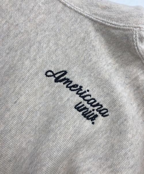 Americana（アメリカーナ）Americana (アメリカーナ) カレッジプリントフーディ グレー サイズ:Mの古着・服飾アイテム