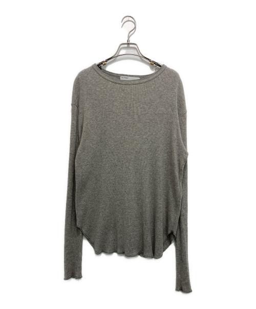 Hello Bonjour!（ハローボンジュール）Hello Bonjour! (ハローボンジュール) Rib L/S T-SH グレー サイズ:freeの古着・服飾アイテム