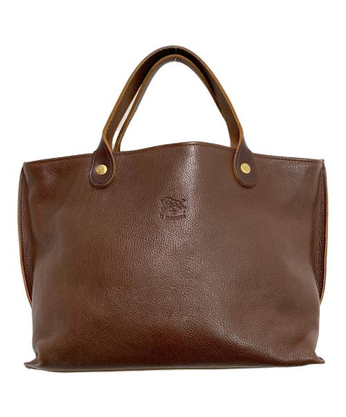 IL BISONTE（イル ビゾンテ）IL BISONTE (イル ビゾンテ) レザートートバッグ ブラウンの古着・服飾アイテム