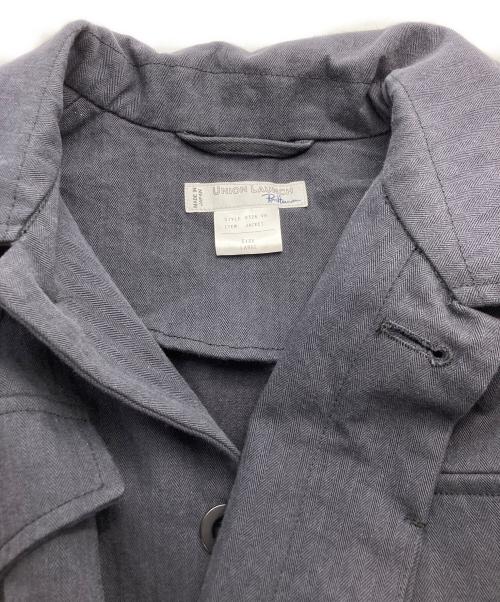 Ron Herman（ロンハーマン）Ron Herman (ロンハーマン) UNION LAUNCH (ユニオンランチ) 別注VH Jacket ヘリンボーンミリタリージャケット ネイビー サイズ:Lの古着・服飾アイテム