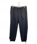 KOLORカラー）の古着「ウーリータフタトラウザーパンツ」｜グレー