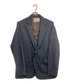 KOLORカラー）の古着「ウーリータフタ テーラード ジャケット」｜グレー