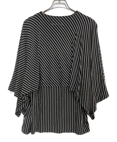 MM6 Maison Margiela（エムエムシックスメゾンマルジェラ）MM6 Maison Margiela (エムエムシックスメゾンマルジェラ) デザインストライプブラウス ホワイト×ブラック サイズ:Sの古着・服飾アイテム