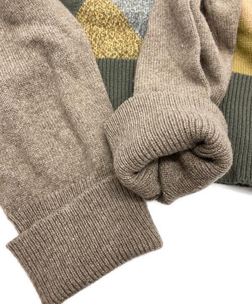 MARGARET HOWELL（マーガレットハウエル）MARGARET HOWELL (マーガレットハウエル) BOXY ARGYLE JUMPER KNIT ブラウン サイズ:Ⅱの古着・服飾アイテム