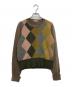 MARGARET HOWELL（マーガレットハウエル）の古着「BOXY ARGYLE JUMPER KNIT」｜ブラウン