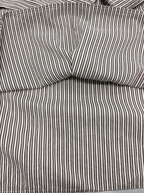 MARGARET HOWELL（マーガレットハウエル）MARGARET HOWELL (マーガレットハウエル) TRAMS STRIPE COTTON SILK 長袖ブラウス ベージュ サイズ:2の古着・服飾アイテム