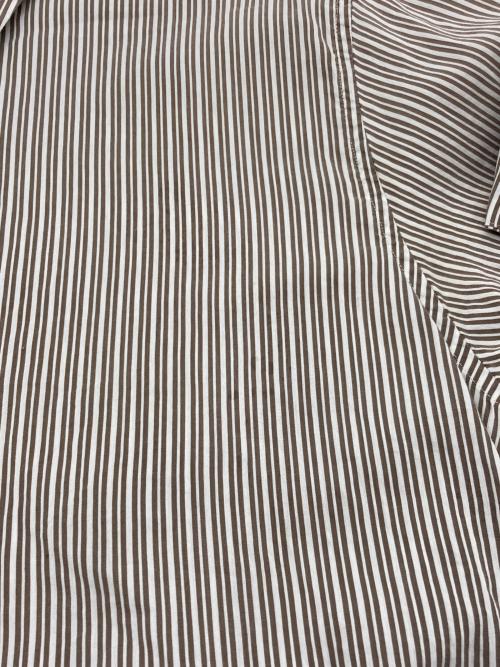 MARGARET HOWELL（マーガレットハウエル）MARGARET HOWELL (マーガレットハウエル) TRAMS STRIPE COTTON SILK 長袖ブラウス ベージュ サイズ:2の古着・服飾アイテム