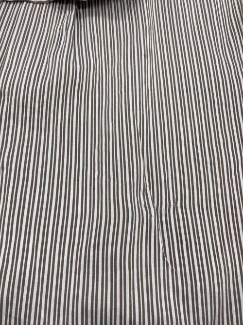 MARGARET HOWELL（マーガレットハウエル）MARGARET HOWELL (マーガレットハウエル) TRAMS STRIPE COTTON SILK 長袖ブラウス ベージュ サイズ:2の古着・服飾アイテム