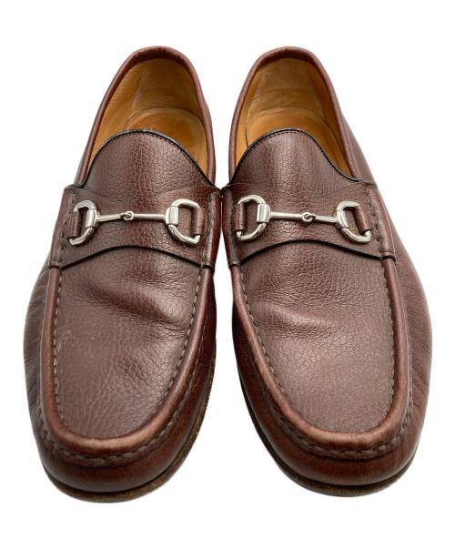 GUCCI（グッチ）GUCCI (グッチ) ビットローファー ブラウン サイズ:10の古着・服飾アイテム