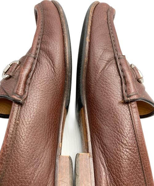 GUCCI（グッチ）GUCCI (グッチ) ビットローファー ブラウン サイズ:10の古着・服飾アイテム