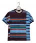 KOLOR（カラー）の古着「ボーダープリントTシャツ」｜パープル