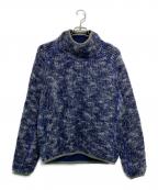 KOLORカラー）の古着「ハイネックニット」｜ネイビー×グレー