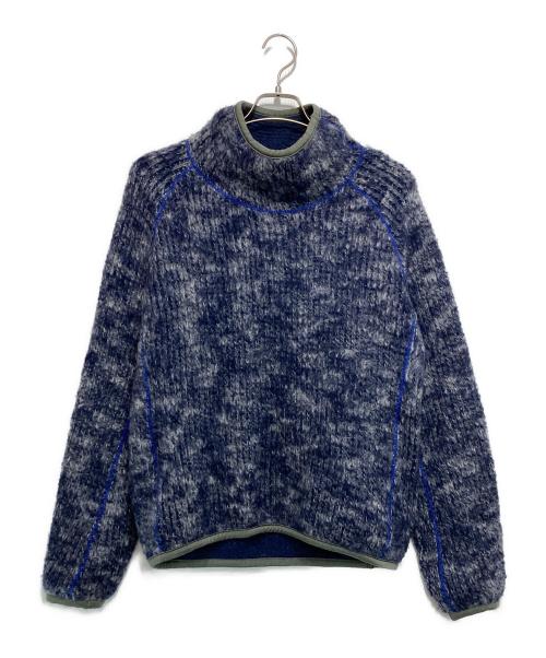 KOLOR（カラー）KOLOR (カラー) ハイネックニット ネイビー×グレー サイズ:1の古着・服飾アイテム